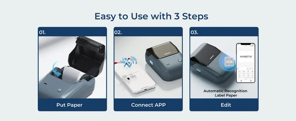 Niimbot B1 Thermal Label Printer Portable Bluetooth Wireless Handheld Pocket Printer Self-adhesive Sticker Maker Price Barcode