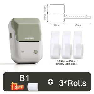 Niimbot B1 Mini Thermal Printer Bluetooth Portable Pocket Label Maker Self-adhesive Sticker Printer Machine For Small Business