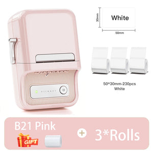 NIIMBOT B21/B1 Portable Thermal Printer 1500mAh Wireless Sticker Printer With Self-adhesive Labels For Barcode Clothing Jewelry
