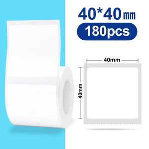 30-50mm Niimbot B21 B1 B3S Printer Label Paper Roll White Sticker Print Papers Rolls Tear-proof Water Oil-proof Adhesive