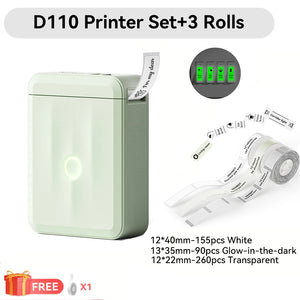 Niimbot D110 Mini Handheld Thermal Label Maker Wireless Sticker Machine Inkless Pocket with Label Sticker for Home Office