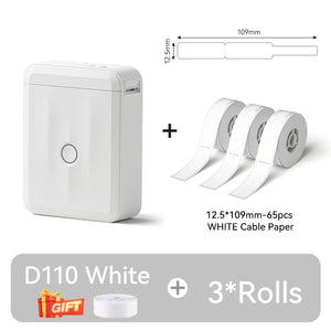NIIMBOT D110 Upgraded Version Thermal Label Printer Mini Portable Smart Label Maker With Tape for Office Home Kitchen School