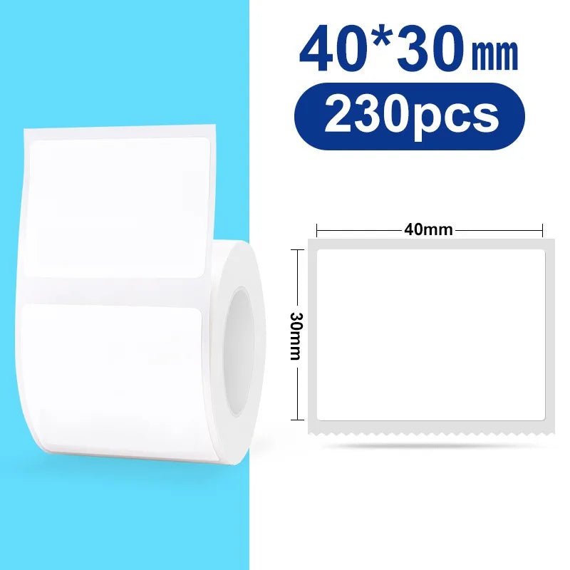 NiiMBOT White Round Color Label Sticker Self-adhesive Paper Thermal Waterproof Digital Number Cake Sealing Roll f B21 B1 Printer