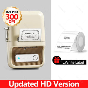 300dpi Niimbot B21 PRO Thermal Label Sticker Print Maker Bluetooth Mobile Wireless Printer for Business Home Office use 20-50mm