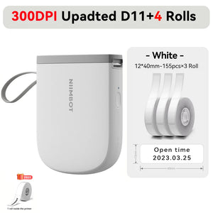Niimbot Upgraded D11 Mini Thermal Printer 300 DPI Wireless Self-Adhesive Label Maker Inkless Pocket Barcode Name Tag  Labeller
