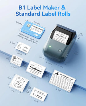 Niimbot B1 Portable Thermal Label Printer Wireless Sticker Printer For Home Adhesive Label Maker Compatible With iOS & Android