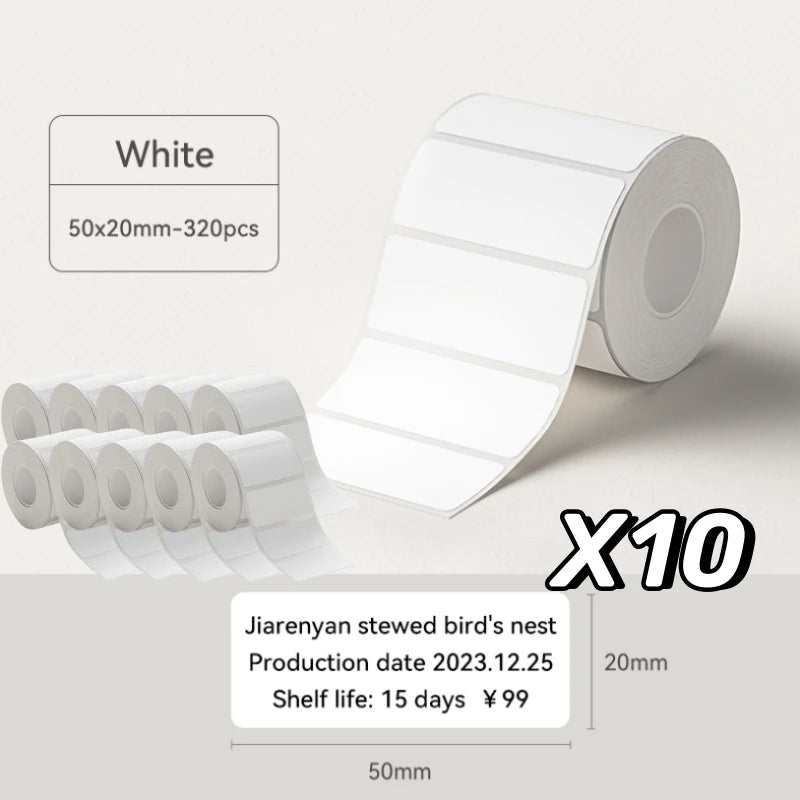 NIIMBOT B21/B1/B3S White Thermal Label Sticker Paper Printable 20-50mm