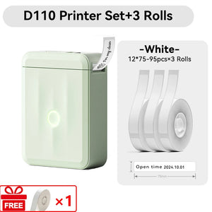 Niimbot D110 Mini Handheld Thermal Label Maker Wireless Sticker Machine Inkless Pocket with Label Sticker for Home Office