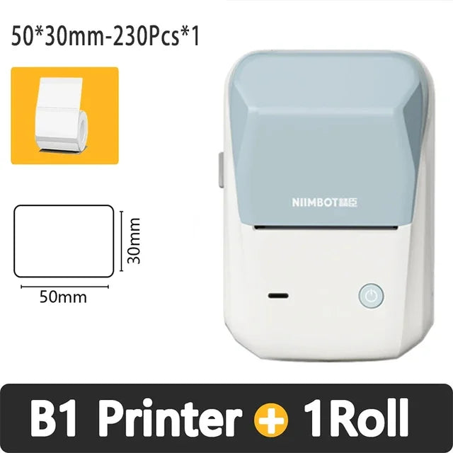 Niimbot B1 Thermal Label Printer Portable Bluetooth Wireless Handheld Pocket Printer Self-adhesive Sticker Maker Price Barcode