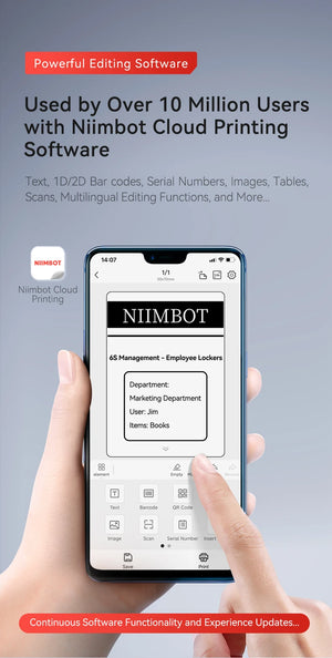 Niimbot M2 Portable Thermal Transfer Label Printer Multi-function Sticker Label Maker Machine for Office Clothes Tag Power Cable
