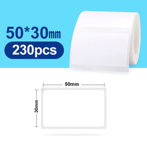 NiiMBOT White Round Color Label Sticker Self-adhesive Paper Thermal Waterproof Digital Number Cake Sealing Roll f B21 B1 Printer