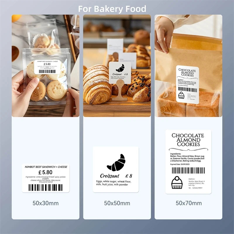 Niimbot B1 Thermal Label Printer Bluetooth Portable Pocket Label Maker Barcode QR Code Self-adhesive Sticker Labeling Machine