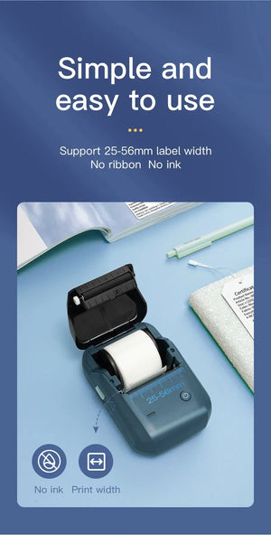 Niimbot B1 Thermal Label Printer Portable Bluetooth Wireless Handheld Printer Self-adhesive Sticker Maker Price Barcode