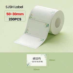 NiiMBOT White Round Color Label Sticker Self-adhesive Paper Thermal Waterproof Digital Number Cake Sealing Roll f B21 B1 Printer