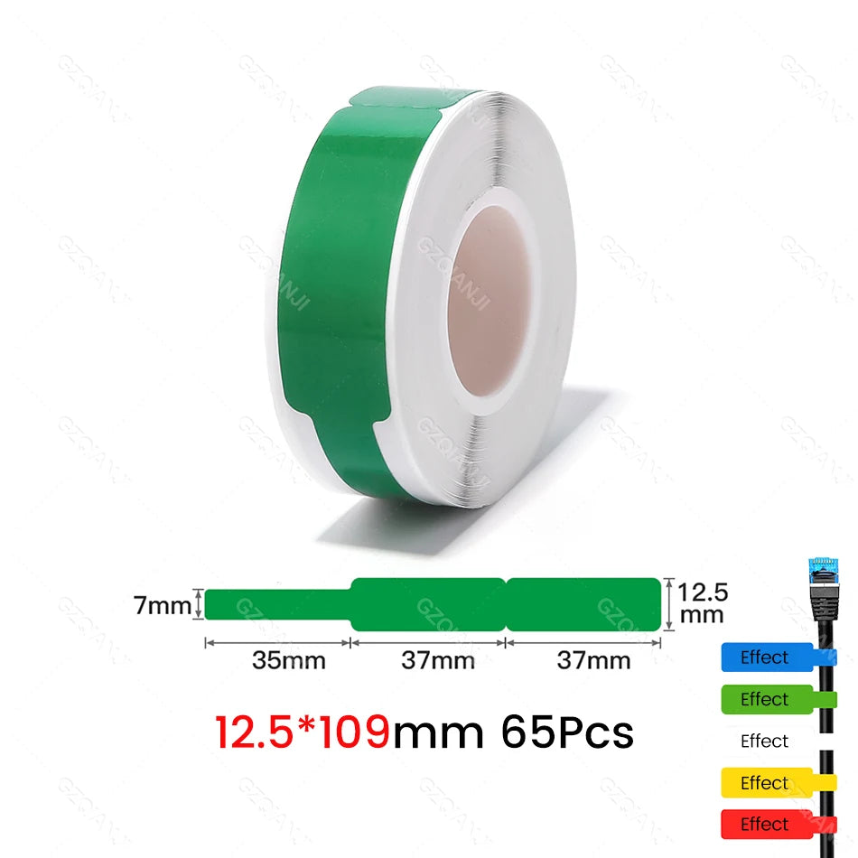 NIIMBOT Sticker Self-adhesive Label Thermal Papers for D11 D101 D110 Mini Printer White Colorful Waterproof Cable Tape Rolls