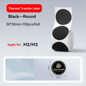 Thermal Transfer Labels for Niimbot M2/M3 Printer Thermal Transfer Ribbon Home Office 20-50mm Width Label Paper Sticker