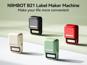 300dpi Niimbot B21 PRO Thermal Label Sticker Print Maker Bluetooth Mobile Wireless Printer for Business Home Office use 20-50mm