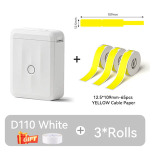 NIIMBOT D110 Upgraded Version Thermal Label Printer Mini Portable Smart Label Maker With Tape for Office Home Kitchen School