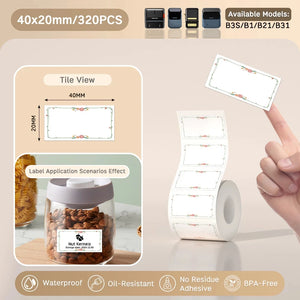 NIIMBOT B21/B203/B3S Colored Label Machine Printing Paper Self Adhesive Label Waterproof Oil Resistant Tear Resistant Label