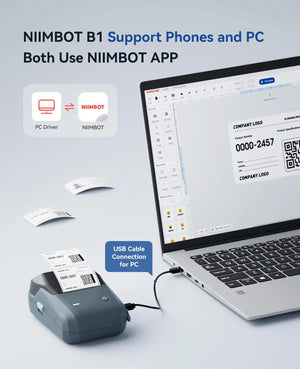 Niimbot B1 Mini Portable Thermal Printer Adhesive Label Printer Sticker Labels Labeler Bluetooth Labeling Machine Without Ink