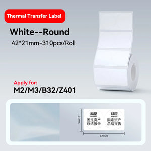 Thermal Transfer Labels for Niimbot M2/M3 Printer Thermal Transfer Ribbon Home Office 20-50mm Width Label Paper Sticker