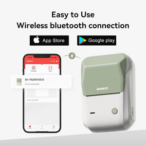 NIIMBOT B1 Portable Thermal Printer With Tapes 2 Inch Adhesive Label Machine Mini Bluetooth Sticker Maker Waterproof Labels Roll