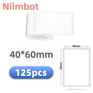 Niimbot B21/B1/B3S Thermal Label Sticker Paper Printable White 20-50mm Width Clothing Tag Commodity Price Food Self-Adhesive