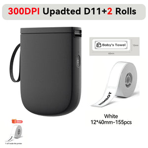 Niimbot Upgraded D11 Mini Thermal Printer 300 DPI Wireless Self-Adhesive Label Maker Inkless Pocket Barcode Name Tag  Labeller