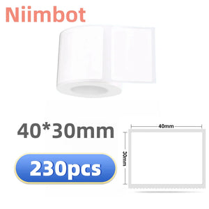 Niimbot B21/B1/B3S Thermal Label Sticker Paper Printable White 20-50mm Width Clothing Tag Commodity Price Food Self-Adhesive