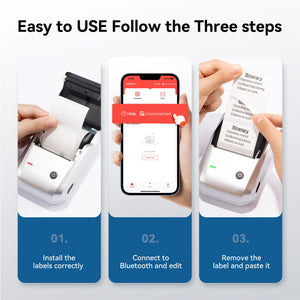 Niimbot B1 English Label Printer Portable Handheld Thermal Printer Mini Barcode QR Code Sticker Paper Color Rolls Maker Cable