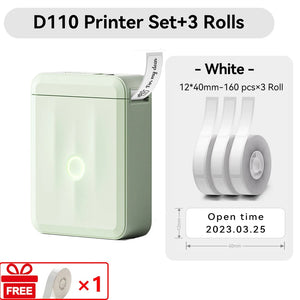 Niimbot D110 Mini Handheld Thermal Label Maker Wireless Sticker Machine Inkless Pocket with Label Sticker for Home Office