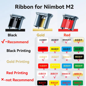 Thermal Transfer Labels for Niimbot M2/M3 Printer Thermal Transfer Ribbon Home Office 20-50mm Width Label Paper Sticker