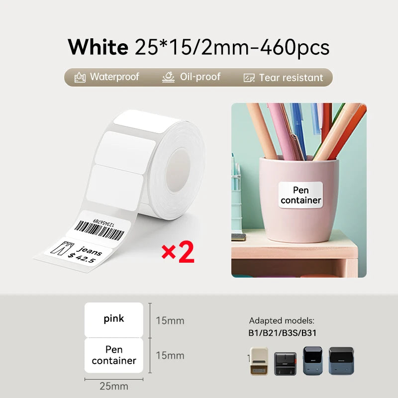 NIIMBOT Thermal Sticker Label Paper for B1 B21 B3S B31 Waterproof Marking Label Price Tag Adhesive Tape Price-tag Sticker