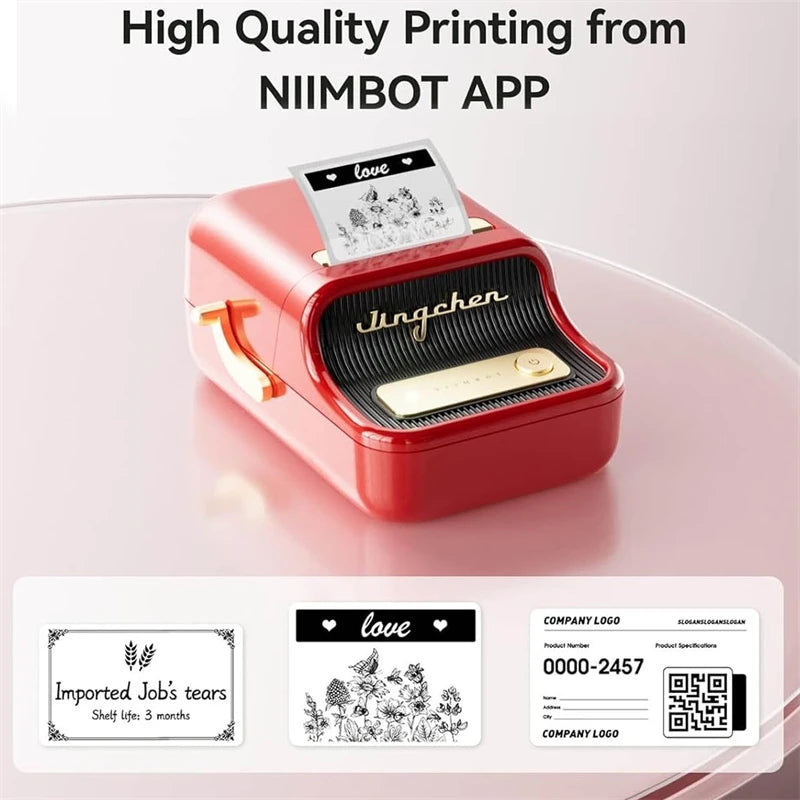 NiiMbot B21 Mini Thermal Printer Wireless Barcode Label Maker Bluetooth Portable Adhesive Label Printers for Office Commercial