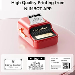 NiiMbot B21 Mini Thermal Printer Wireless Barcode Label Maker Bluetooth Portable Adhesive Label Printers for Office Commercial