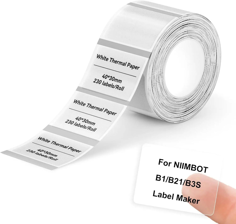 NiiMBOT White Round Color Label Sticker Self-adhesive Paper Thermal Waterproof Digital Number Cake Sealing Roll f B21 B1 Printer