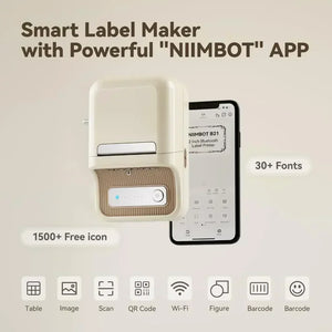 Niimbot B21 Wireless Thermal Label Printer Mini Portable Barcode Label Maker Moble Phone Price Tag Sticker Machine 20mm - 50mm
