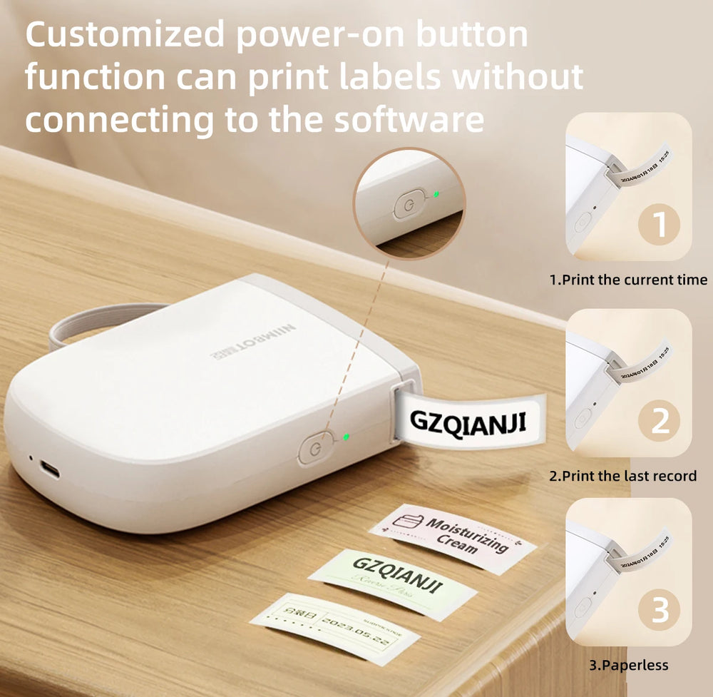 300dpi Niimbot D11 Mini Portable Thermal Printer Thermal Adhesive Label Maker Lightweight Printer For Stickers Label Machine New