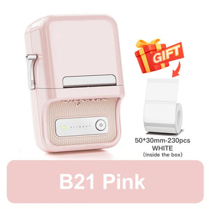 NIIMBOT B21/B1 Portable Thermal Printer 1500mAh Wireless Sticker Printer With Self-adhesive Labels For Barcode Clothing Jewelry
