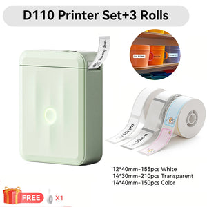 Niimbot D110 Mini Handheld Thermal Label Maker Wireless Sticker Machine Inkless Pocket with Label Sticker for Home Office