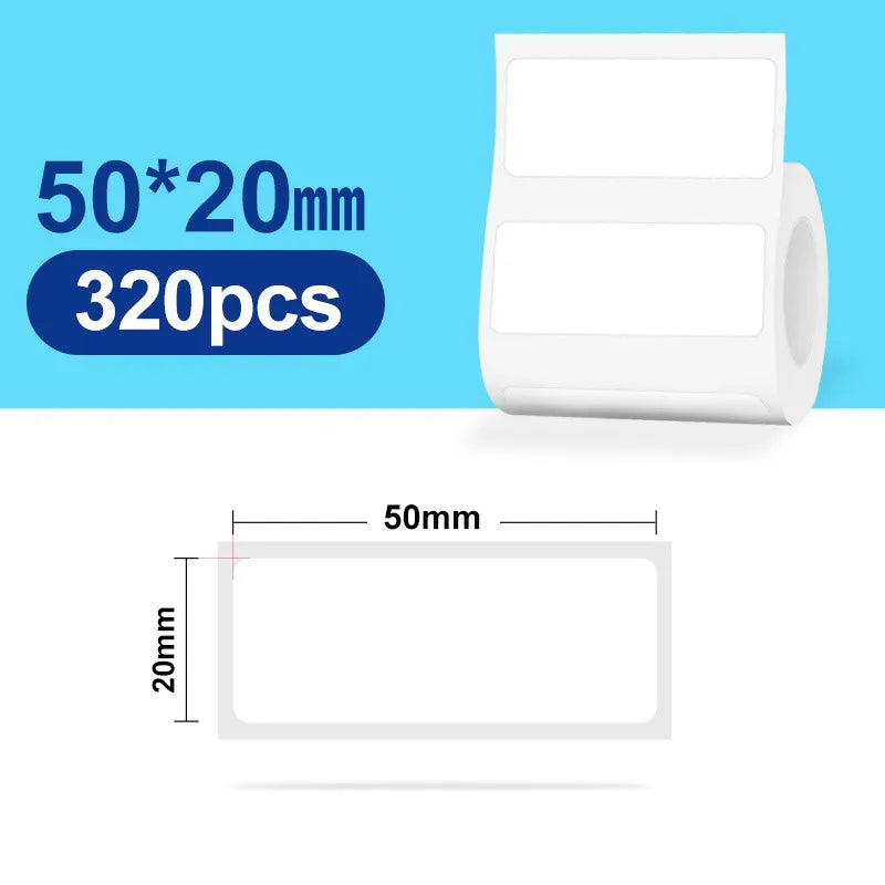 NiiMBOT White Round Color Label Sticker Self-adhesive Paper Thermal Waterproof Digital Number Cake Sealing Roll f B21 B1 Printer