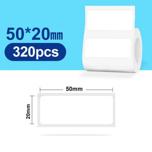 NiiMBOT White Round Color Label Sticker Self-adhesive Paper Thermal Waterproof Digital Number Cake Sealing Roll f B21 B1 Printer