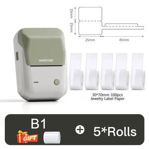 Niimbot B1 Mini Thermal Printer Bluetooth Portable Pocket Label Maker Self-adhesive Sticker Printer Machine For Small Business