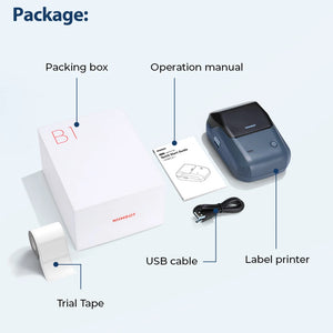 Niimbot B1 Label Maker Bluetooth Portable 2 inch Thermal Label Printer with Large Waterproof Tape for Small Business Office Home