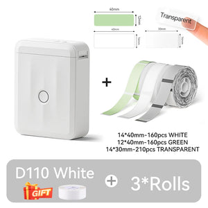 NIIMBOT D110 Upgraded Version Thermal Label Printer Mini Portable Smart Label Maker With Tape for Office Home Kitchen School