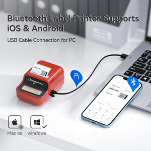 NiiMbot B21 Mini Thermal Printer Wireless Barcode Label Maker Bluetooth Portable Adhesive Label Printers for Office Commercial