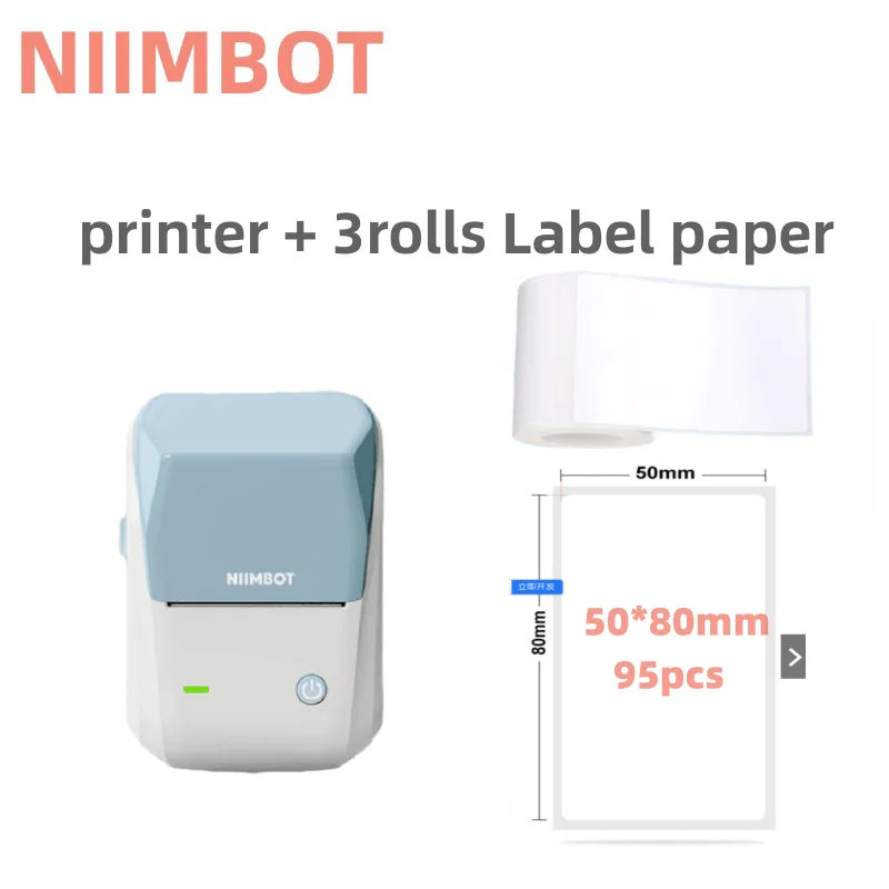 Quality product Niimbot B1 Label Printer Portable Handheld Thermal  Mini Barcode QR Code Sticker Sticky note Rolls Maker