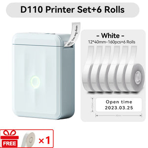 Niimbot D110 Mini Handheld Thermal Label Maker Wireless Sticker Machine Inkless Pocket with Label Sticker for Home Office