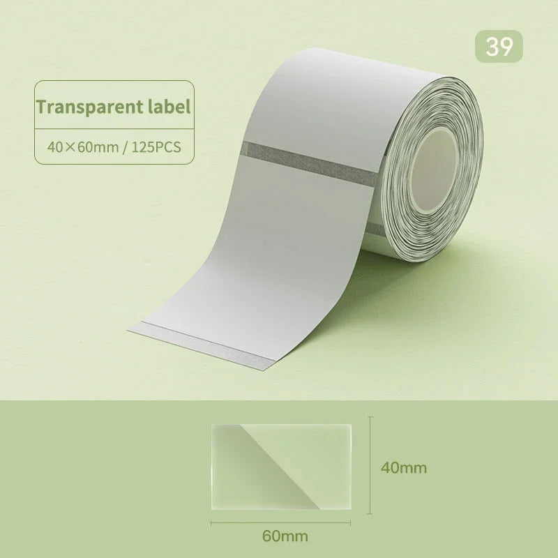 Niimbot B21/B1/B3S Thermal Label Sticker Paper Printable White 20-50mm Width Clothing Tag Commodity Price Food Self-Adhesive