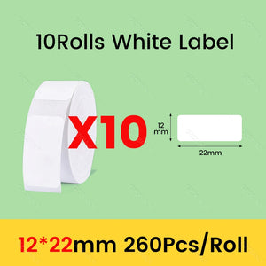 Niimbot D11 D101 D110 Offical Label Sticker Paper Rolls Various sizes of White Color Label Papers 3 5 10 Rolls for Printer USE